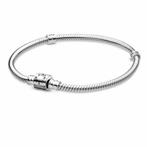 NEW Pandora Moments Barrel Clasp Snake Chain Bracelet (6.3 in) silver